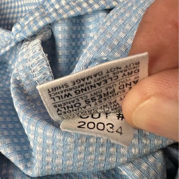 Mizzen+Main Long Sleeve Blue / White Plaid Medium Trim Fit - Picture 8 of 9